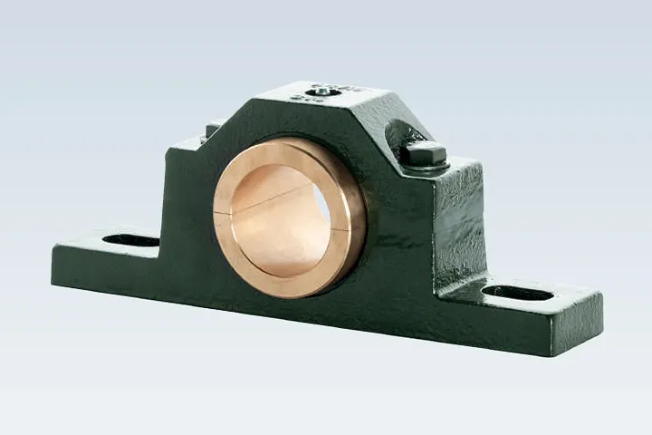 Arvis split brass rigid bearing housing for field maintenance and replacement